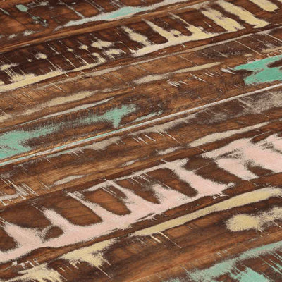 Ruokapöytä Lully Ø110x78cm (kierrätetty täyspuu ja teräs)