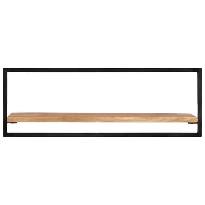 Seinähyllyt 2 kpl 100x24x35 cm täysi akasiapuu ja teräs