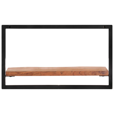 Seinähyllyt 2 kpl 60x25x35 cm täysi akasiapuu ja teräs