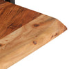 Seinähyllyt 2 kpl 60x25x35 cm täysi akasiapuu ja teräs