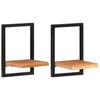 Seinähyllyt Auralia 25x25x35cm (2 kpl akasiapuu ja teräs)