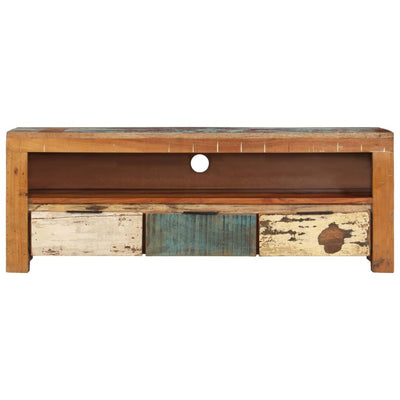 TV-taso 110x30x40 cm täysi kierrätyspuu