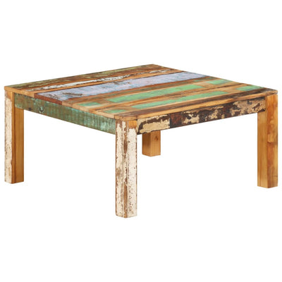 Sohvapöytä 80x80x40 cm kierrätetty täyspuu