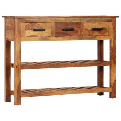 Senkki 3 laatikolla 110x30x80 cm täysi akasiapuu