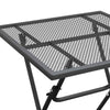 Puutarhapöytä 60x60x72 cm laajennettu metalliverkko antrasiitti