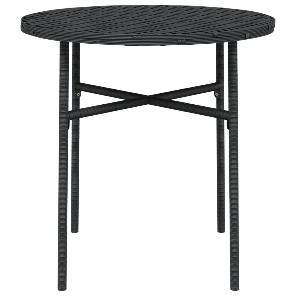Musta teepöytä Nina 45cm (polyrottinki)