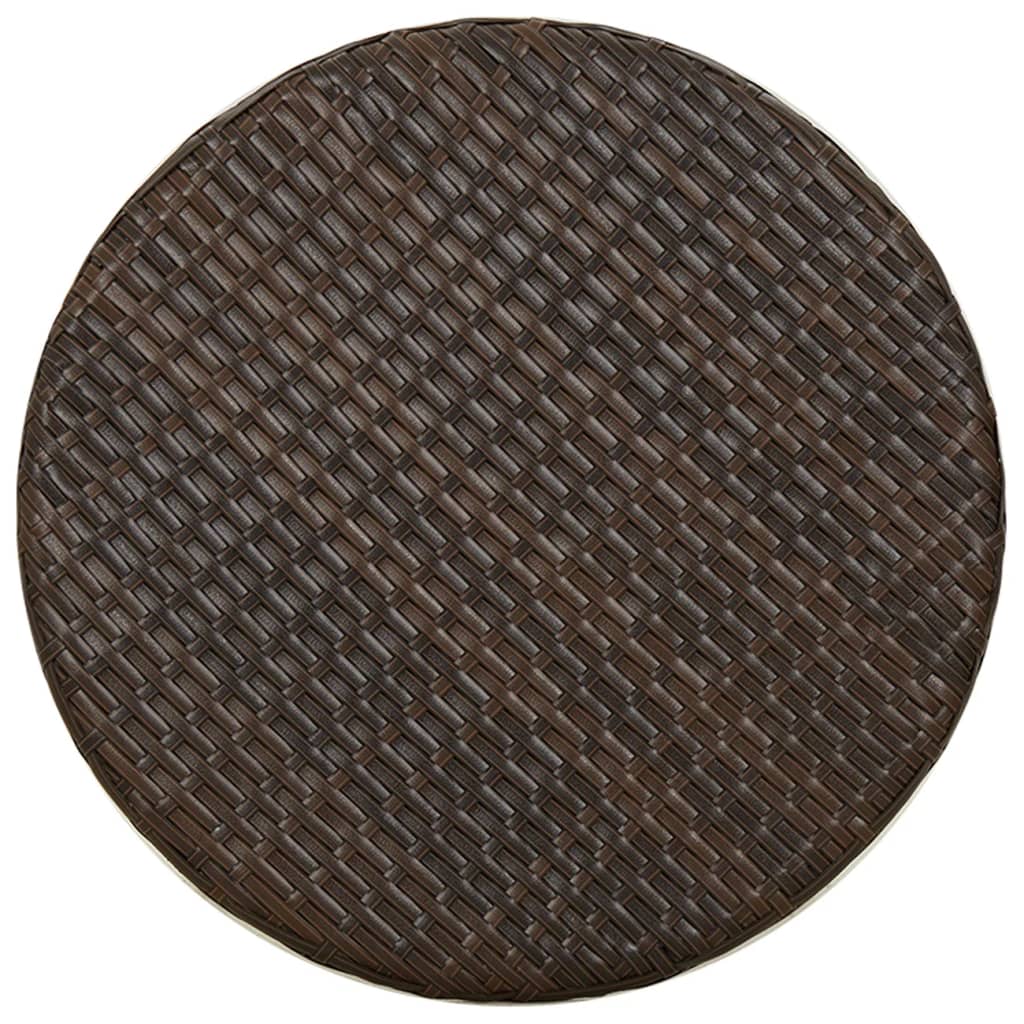 Ruskea teepöytä Nina 45cm (polyrottinki)