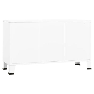 Senkki valkoinen 105x35x62 cm metalli ja lasi