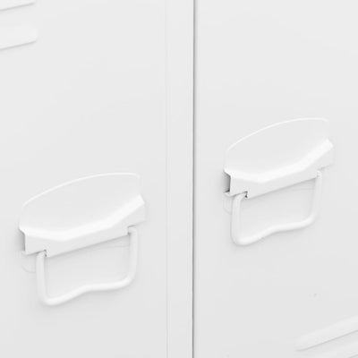 Valkoinen teollistyylinen vaatekaappi Tanasel 67x35x107cm (teräs)