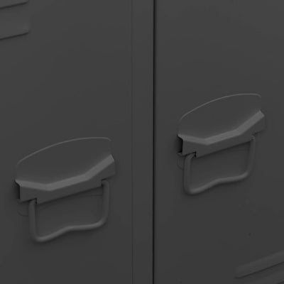 Antrasiitti teollistyylinen vaatekaappi Tanasel 67x35x107cm (teräs)