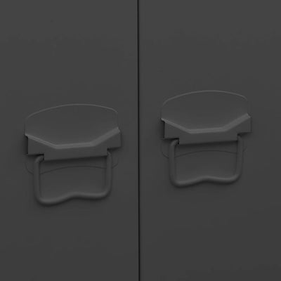 Musta teollisuusvaatekaappi Sh 90x50x180cm (metalli)