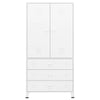 Valkoinen teollisuusvaatekaappi Sh 90x50x180cm (metalli)