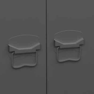 Antrasiitti vaatekaappi Sh 90x50x180cm (metalli)