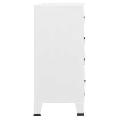 Teollisuuslipasto valkoinen 78x40x93 cm metalli
