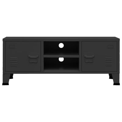 Teollinen TV-taso musta 105x35x42 cm metalli