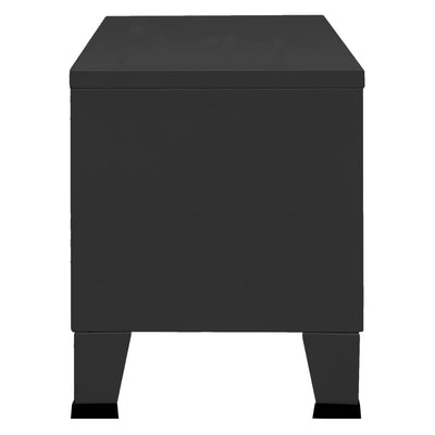 Teollinen TV-taso musta 105x35x42 cm metalli