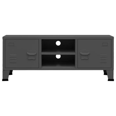 Teollisuustyylinen TV-taso antrasiitti 105x35x42 cm metalli