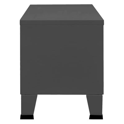 Teollisuustyylinen TV-taso antrasiitti 105x35x42 cm metalli