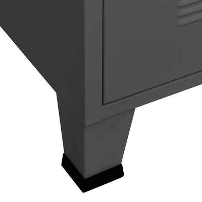 Teollisuustyylinen TV-taso antrasiitti 105x35x42 cm metalli
