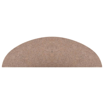 Itsekiinnittyvät porrasmatot 15 kpl 56x17x3 cm beige