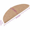 Itsekiinnittyvät porrasmatot 15 kpl 56x17x3 cm beige