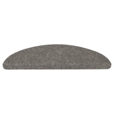 Itsekiinnittyvät porrasmatot 15 kpl 56x17x3 cm harmaa