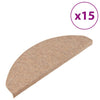 Itsekiinnittyvät porrasmatot 15 kpl 65x22,5x3,5 cm beige