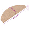 Itsekiinnittyvät porrasmatot 15 kpl 65x22,5x3,5 cm beige