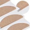 Itsekiinnittyvät porrasmatot 15 kpl 65x22,5x3,5 cm beige
