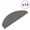 Itsekiinnittyvät porrasmatot 15 kpl 65x22,5x3,5 cm harmaa