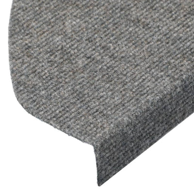 Itsekiinnittyvät porrasmatot 15 kpl 65x22,5x3,5 cm harmaa