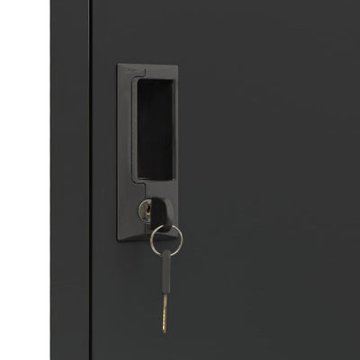 Antrasiitti pukukaappi Ostian 38x45x180cm (teräs)