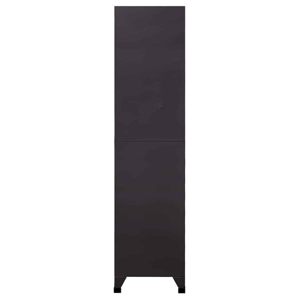 Pukukaappi antrasiitti ja valkoinen 90x40x180 cm teräs