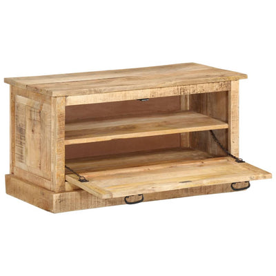 Kenkien säilytyspenkki 85x40x45 cm täysi mangopuu