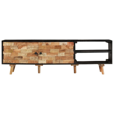 TV-taso 140x30x45 cm karkea mangopuu ja täysi akaasiapuu