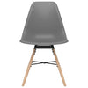 Ruokatuolit 6 kpl harmaa PP