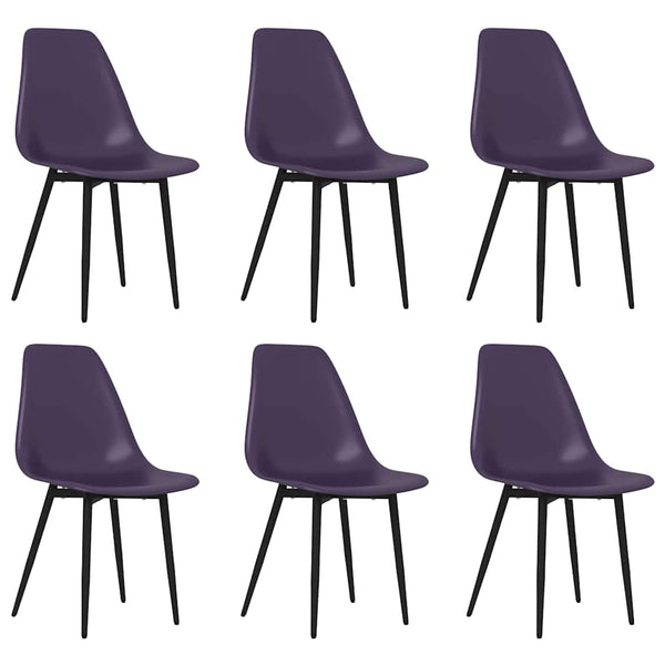 Ruokatuolit 6 kpl purppura PP