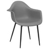 Ruokatuolit 6 kpl harmaa PP