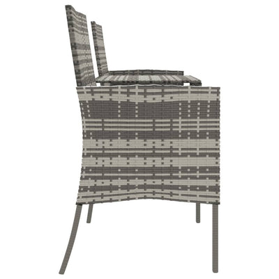 Antrasiitti puutarhasohva ja sivupöytä Vioroca (2-istuttava, polyrottinki)