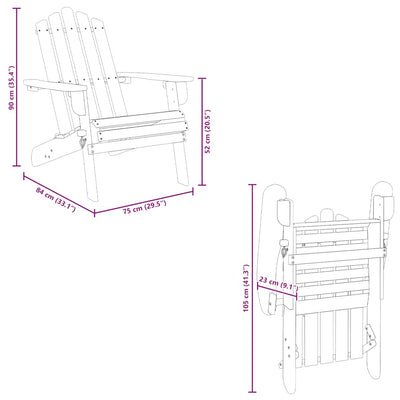 Adirondack-puutarhatuoli Luverne (akaasiapuu)
