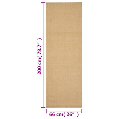 Matto luonnollinen sisal 66x200 cm