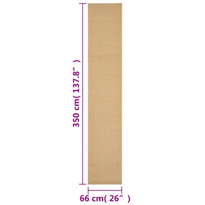 Matto luonnollinen sisal 66x350 cm