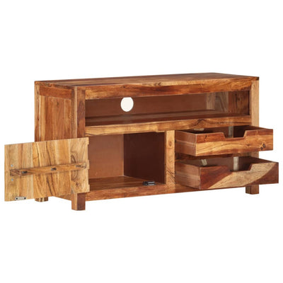 TV-taso 90x34,5x50 cm täysi akaasiapuu