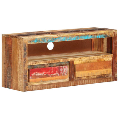 TV-taso 88x30x40 cm kierrätetty täyspuu