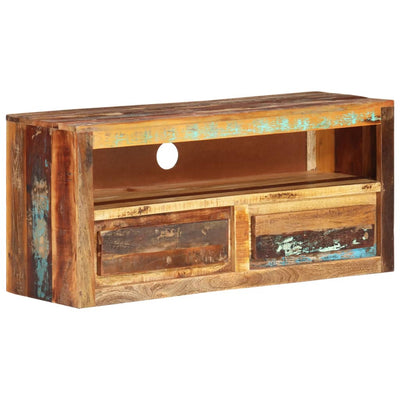 TV-taso 88x30x40 cm kierrätetty täyspuu