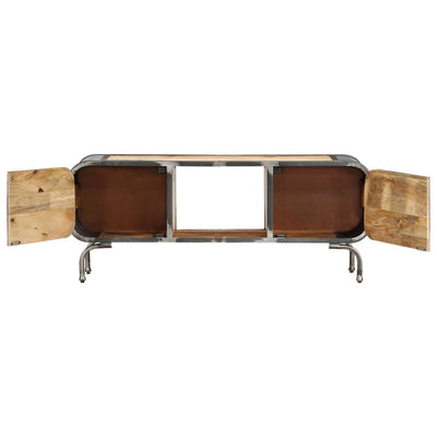 TV-taso 110x30x42 cm täysi mangopuu