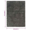 Korkeanukkainen Shaggy matto antrasiitti 120x170 cm 50 mm
