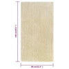 Korkeanukkainen Shaggy matto beige 80x150 cm 50 mm