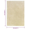 Korkeanukkainen Shaggy matto beige 120x170 cm 50 mm