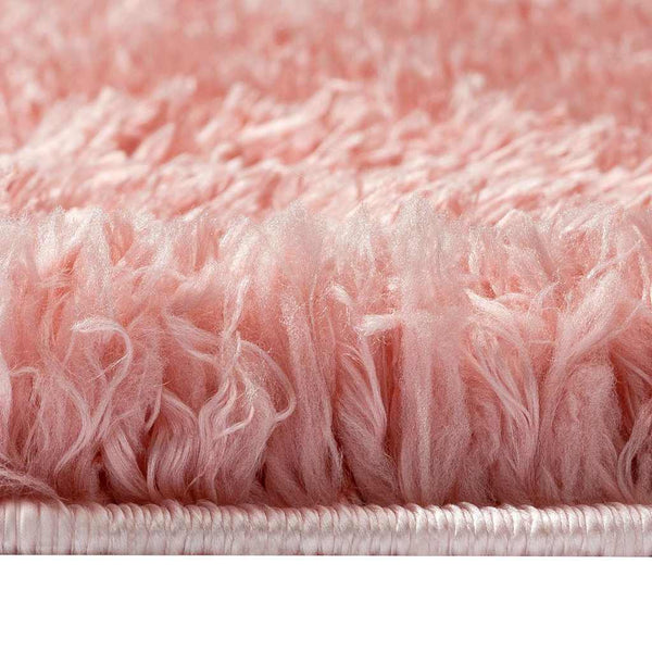 Korkeanukkainen Shaggy matto pinkki 100x200 cm 50 mm